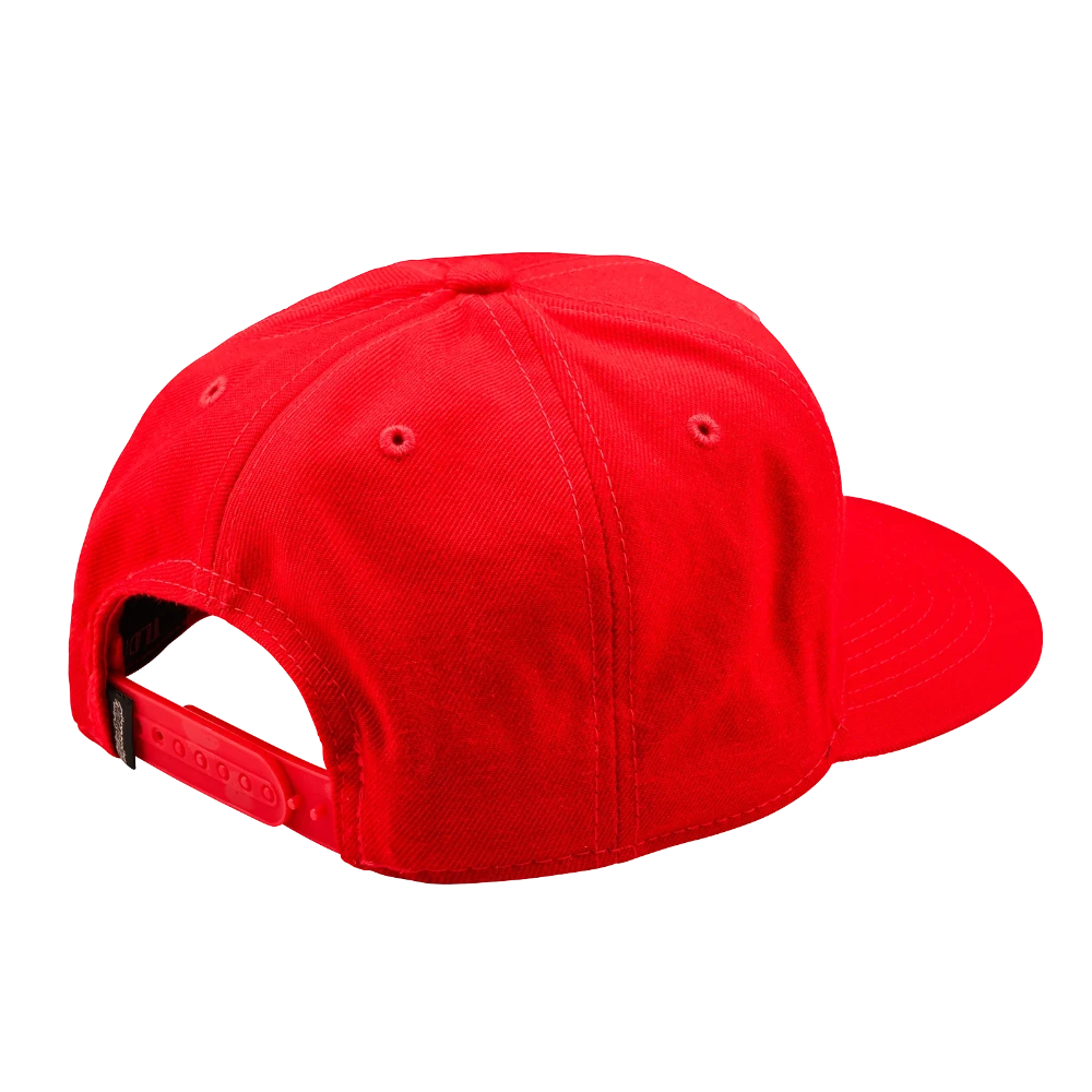 Curved SnapBack Hat Crop Red / White