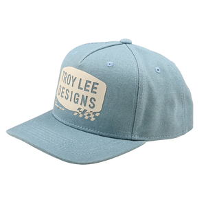 Curved SnapBack Hat Stamp Smoke Blue