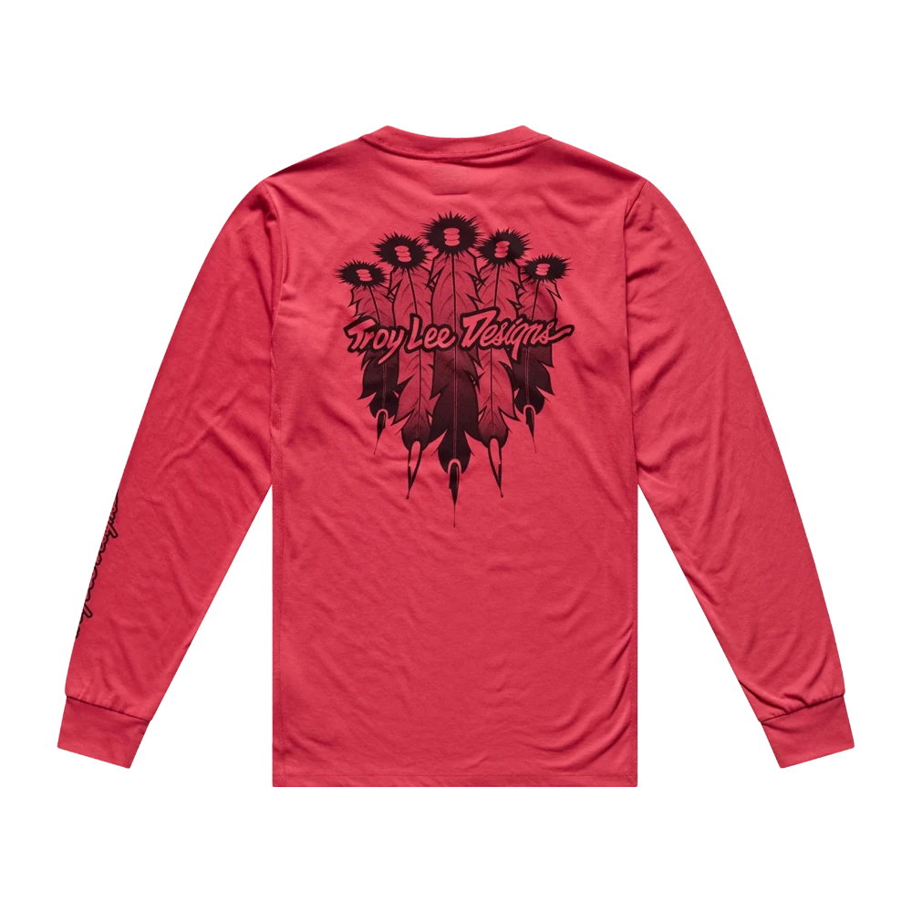 Skyline LS Ride Tee Feathered Ember Red