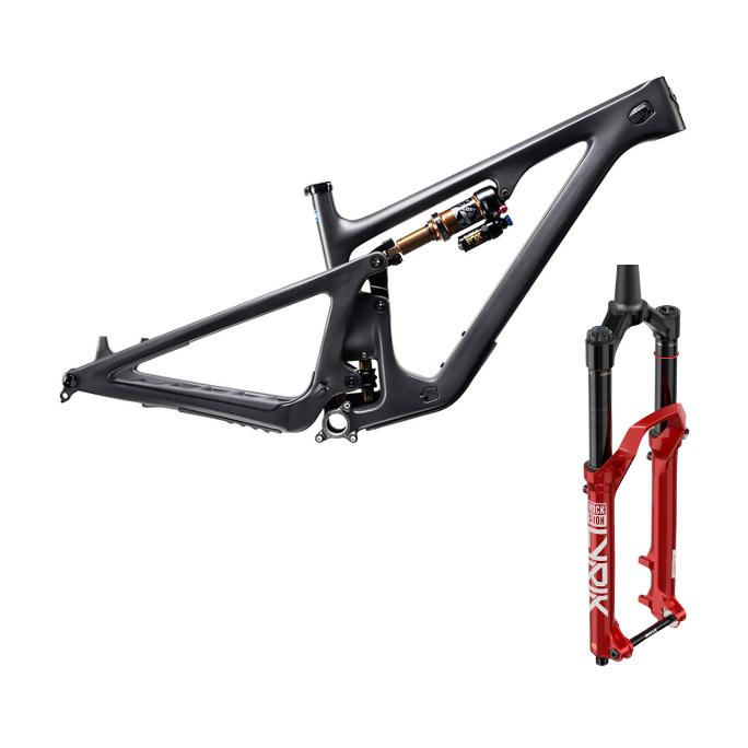 SB140 Medium Black Frame + Lyrik Ultimate RC2 (150mm Red)