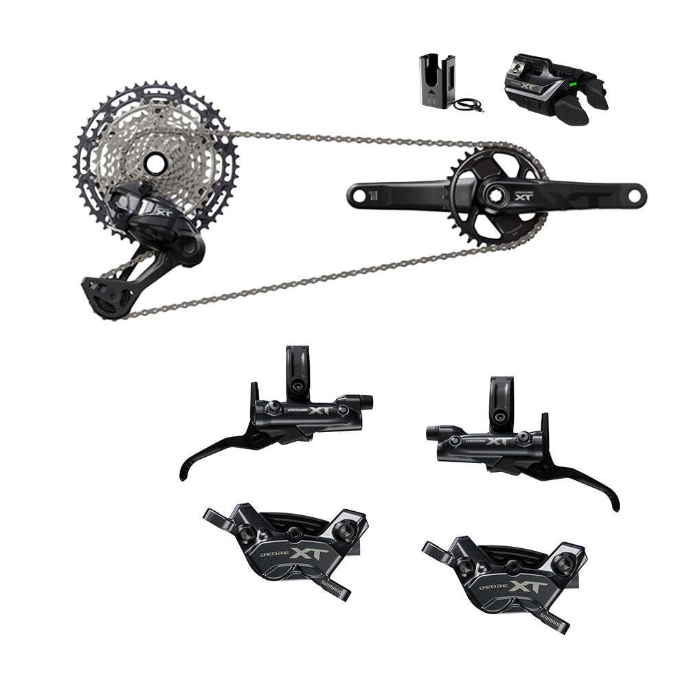 XT M8200 Di2 Groupset & XT M8220 4-Pot Brakeset Bundle